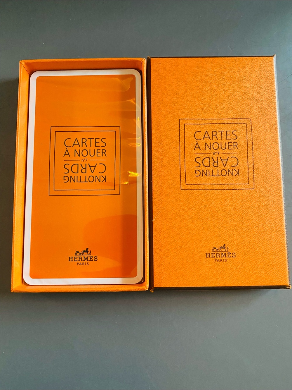 🛍️Hermes Authentic Cartes a Nouer / Knotting Cards NWT Scarf/Twilly - Picture 5 of 12